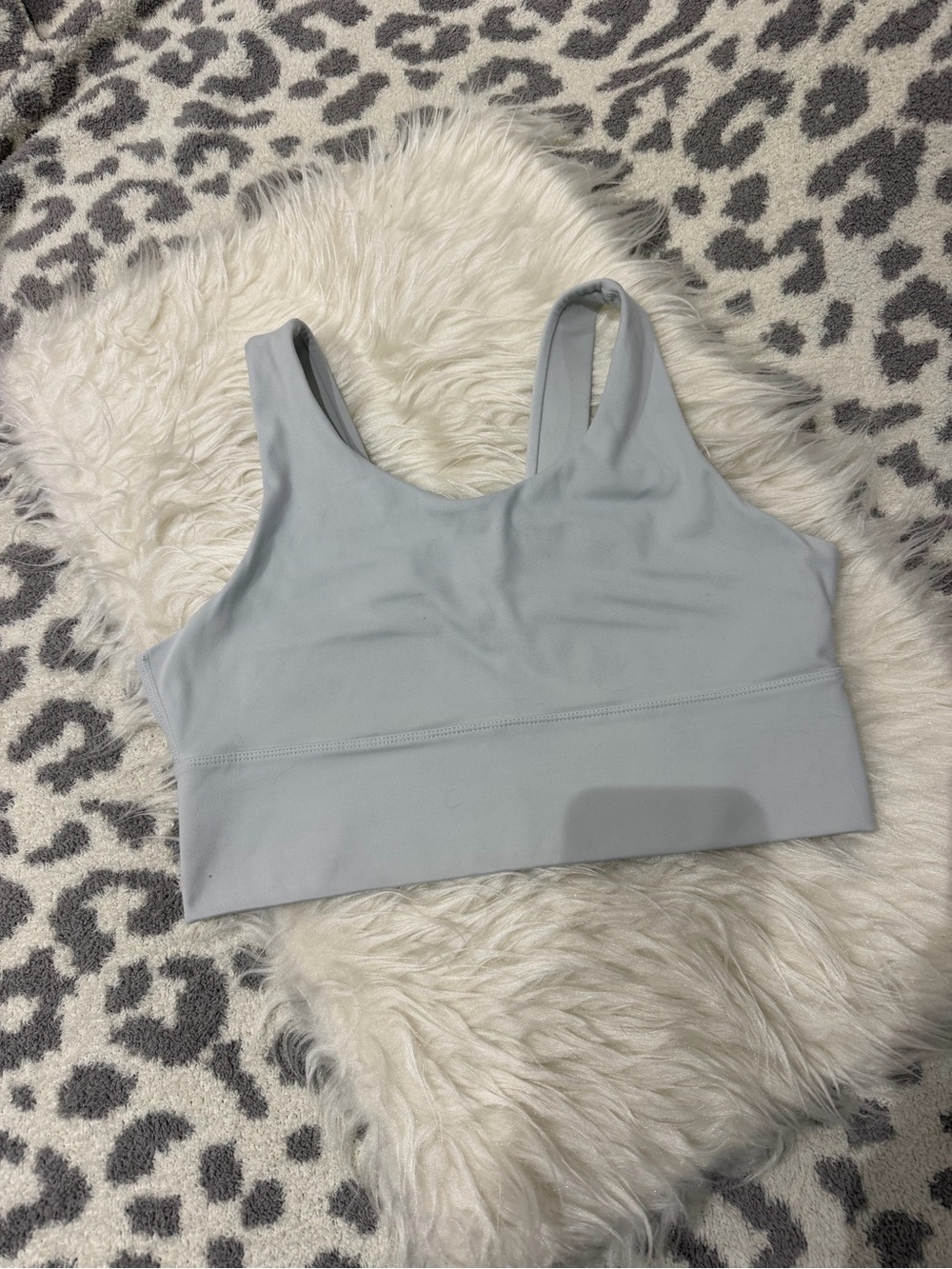 Jockey Light Gray Women’s Seamless Sports Bra Crop Top